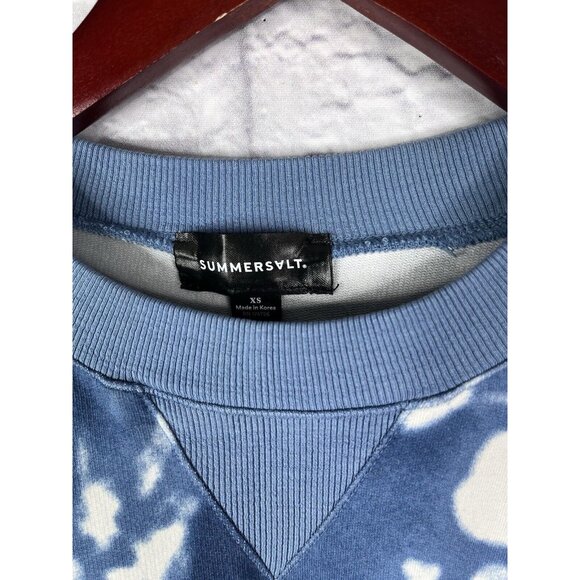 SUMMERSALT Women's Blue Tie Dye Sweatshirt XS - Picture 2 of 4